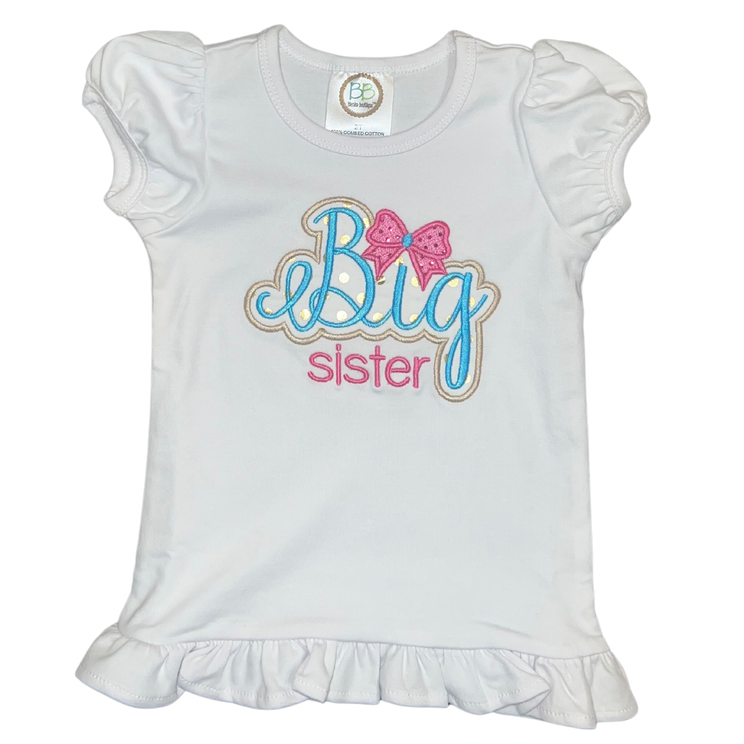 Big Sister Bow Appliqué Top