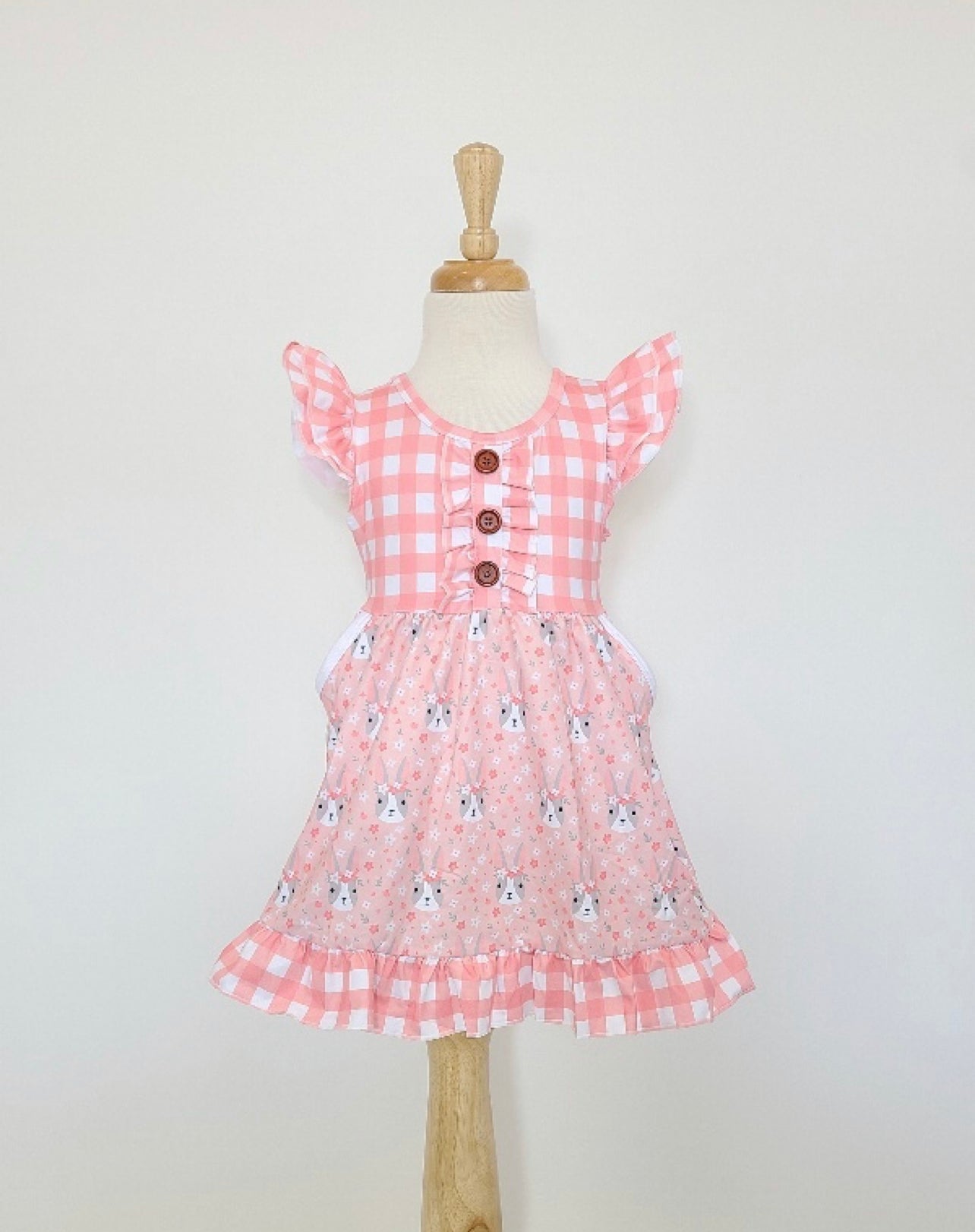 Peach Fluff Bunny Dress