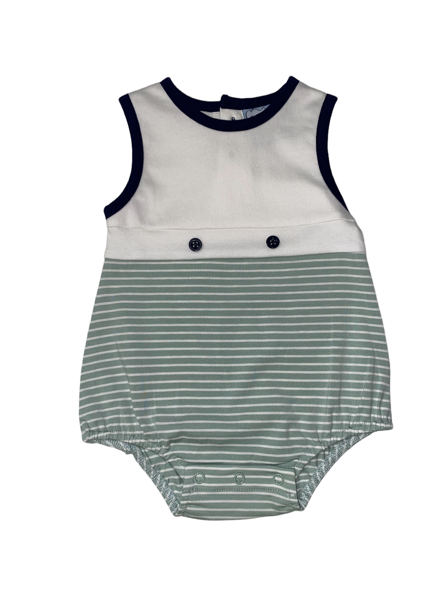 Sage Stripe Noah Knit Bubble