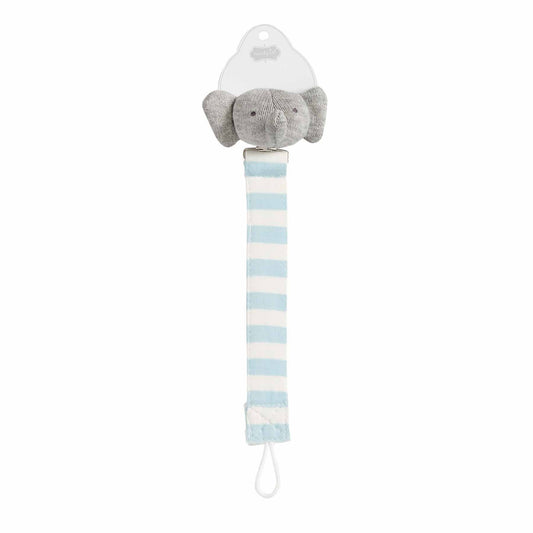 Mudpie Blue Elephant Paci Clip