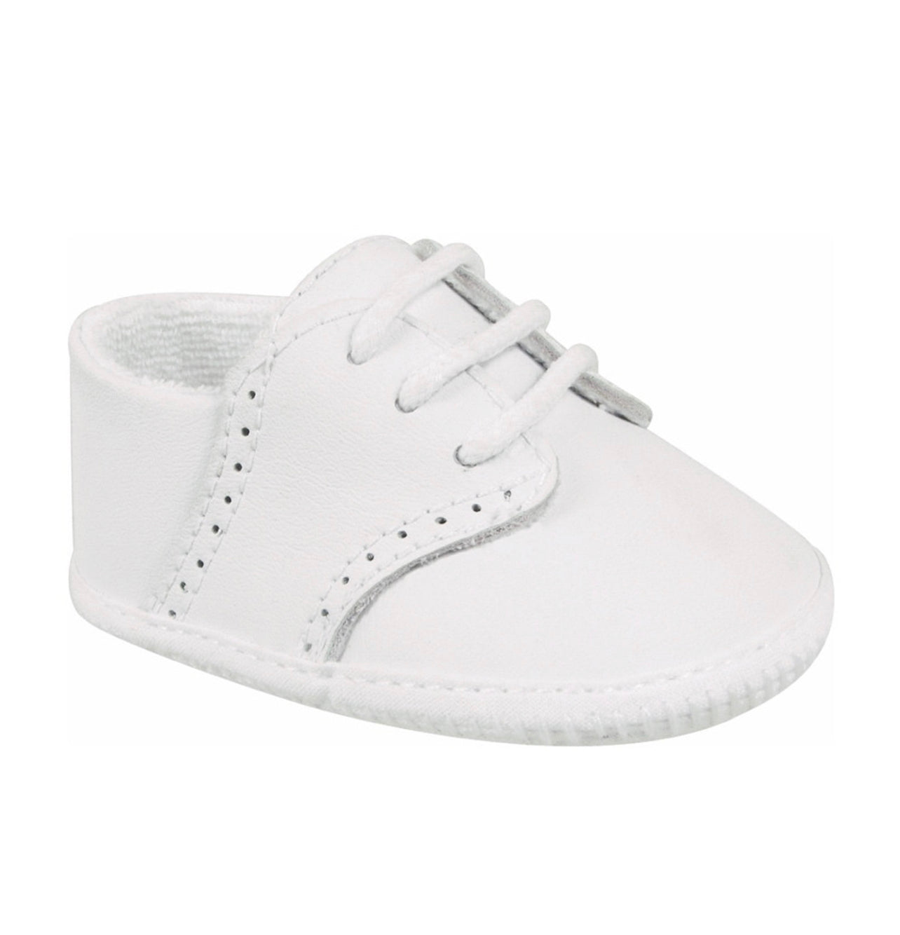 Linden Linden White Leather Lace-up Oxford Soft Shoes