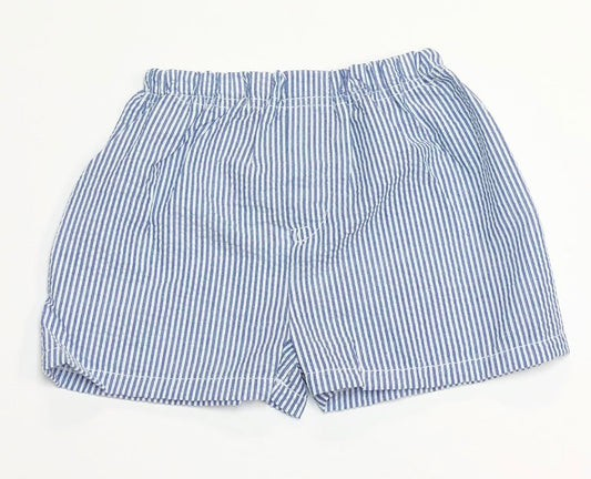 Navy Seersucker Shorts