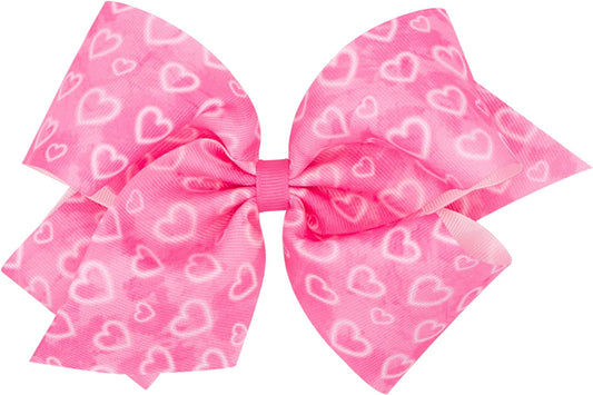 Wee Ones Pink w/White Heart Bow