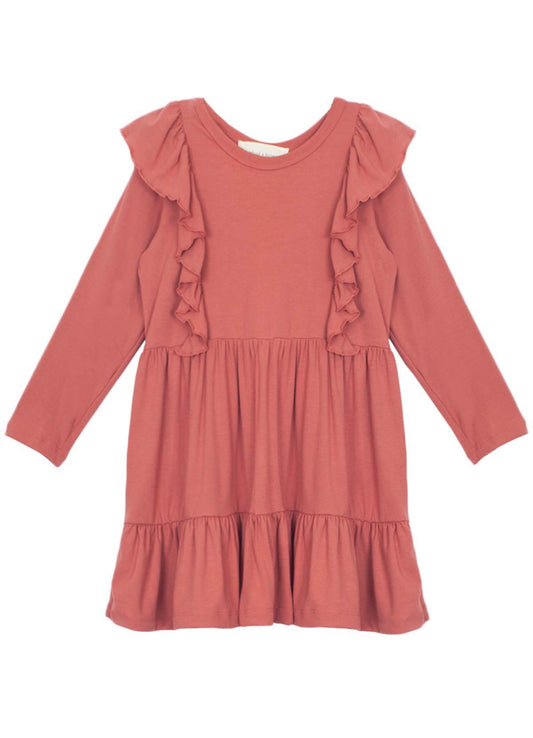 Ruffle Mauve Knit Dress