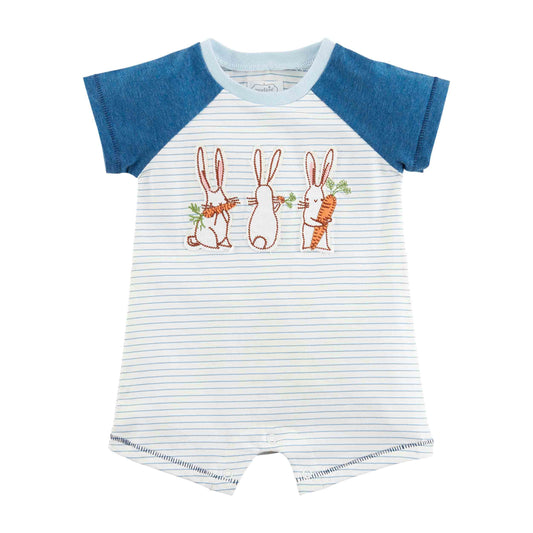 Striped Bunny Baby Shortall