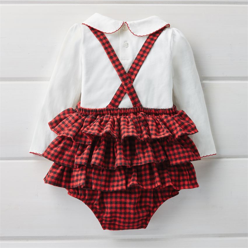 Mudpie Buffalo Check Pinafore