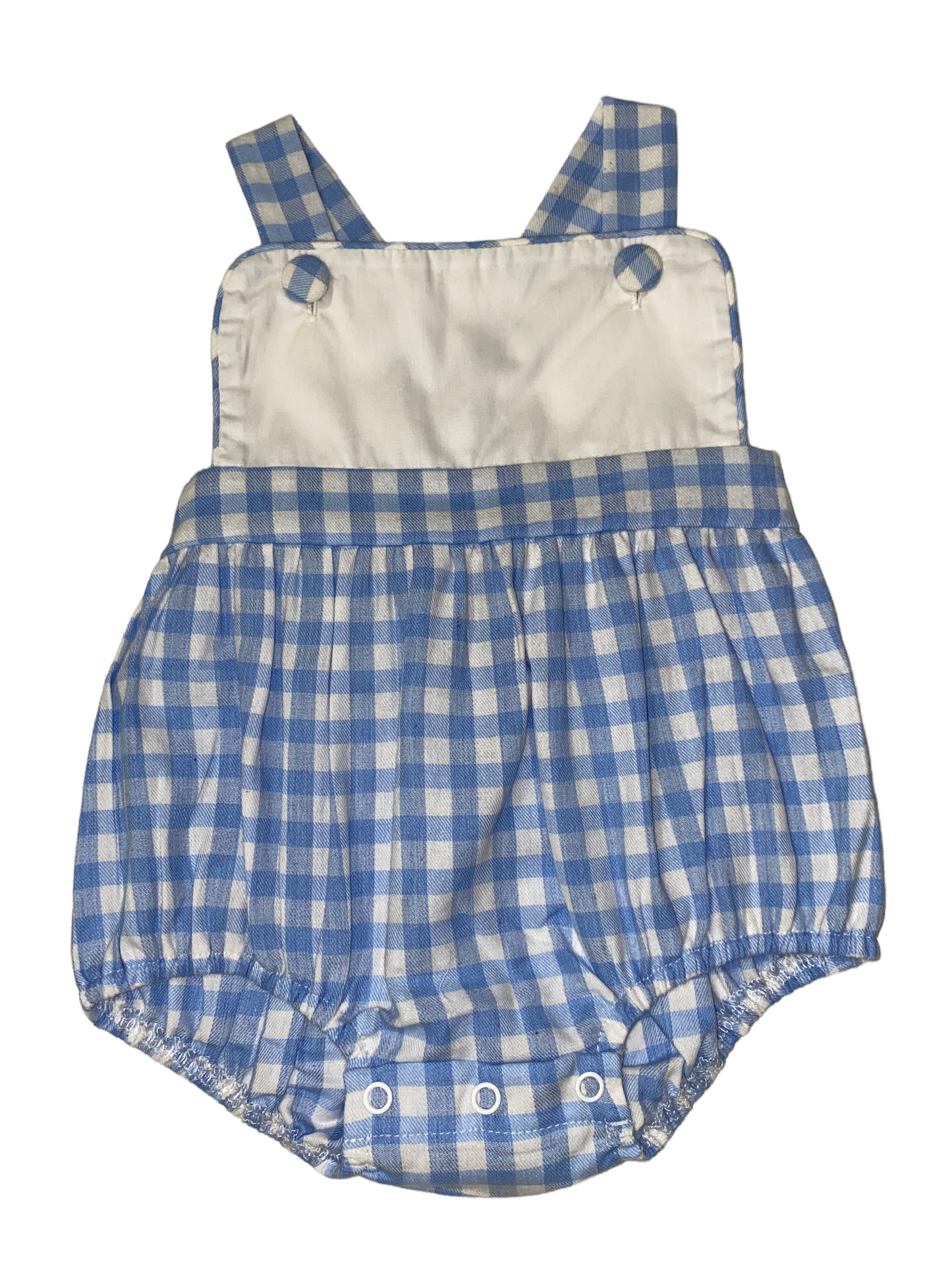 Light Blue Gingham Sunsuit