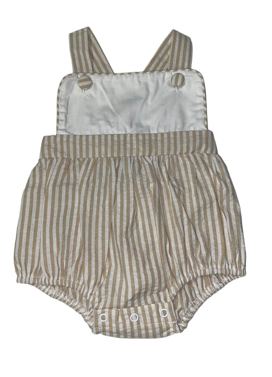 Khaki Stripe Sunsuit