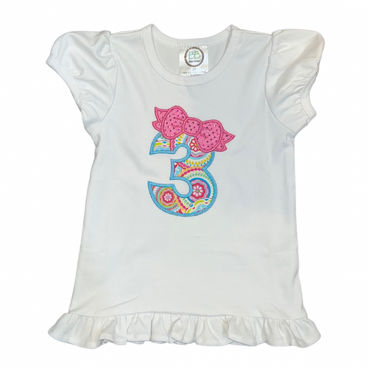 3rd Birthday Bow Shirt