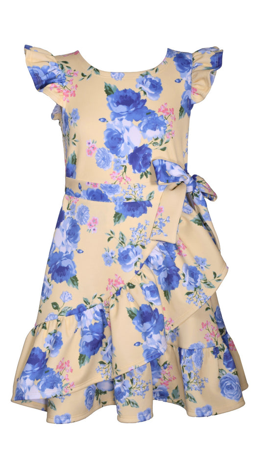 Upsweep Ruffle Floral Dress