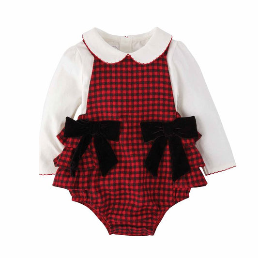 Mudpie Buffalo Check Pinafore