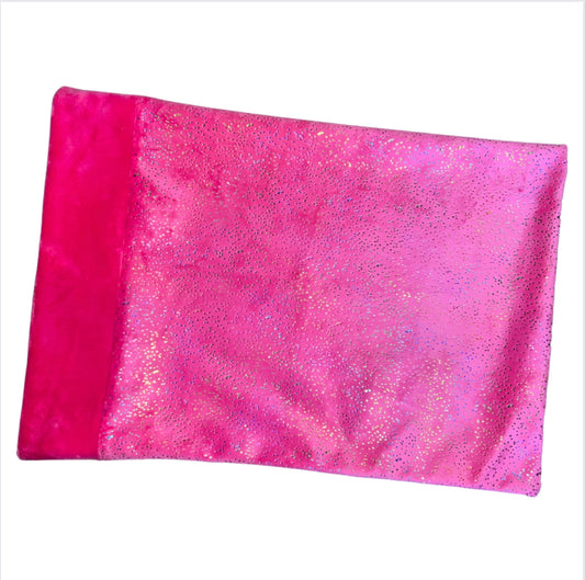 Hot Pink Sparkle Minky Pillow