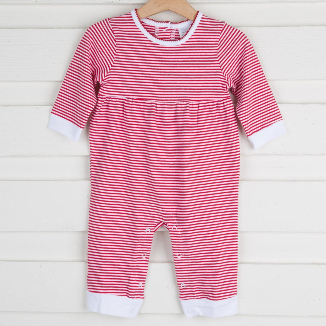 Paty Cotton Romper Red Stripe