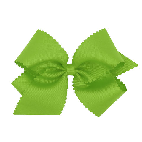 Apple Green Grosgrain Scalloped Edge