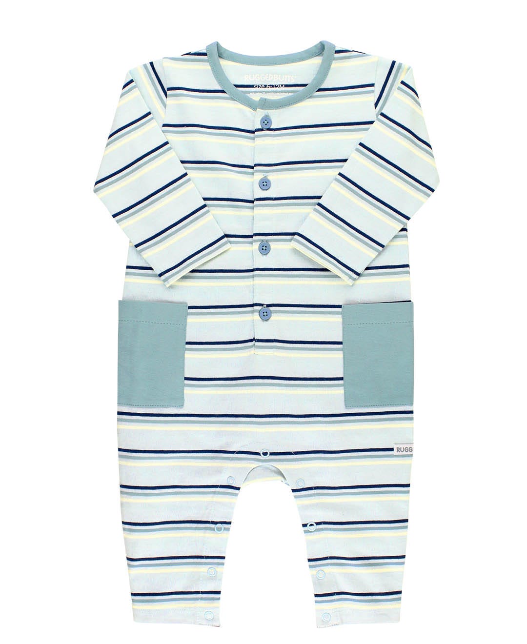 Antique Blue Stripe Romper