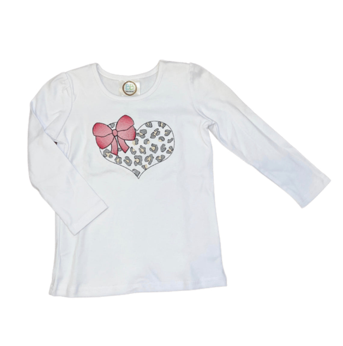 Appliqué Leopard Heart Longsleeve