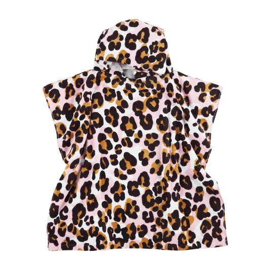 Pink Leopard Poncho Cover Up