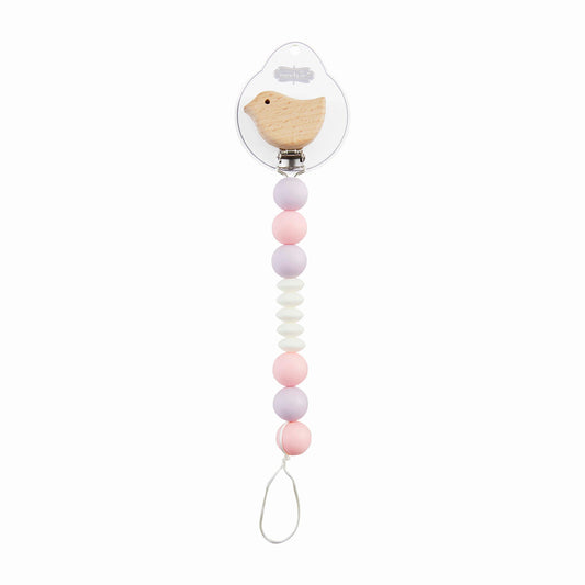 Wood Bird Paci Clip