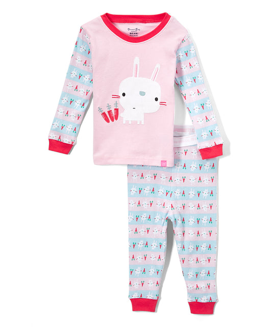 Pink & Blue Rabbit Pajama Set