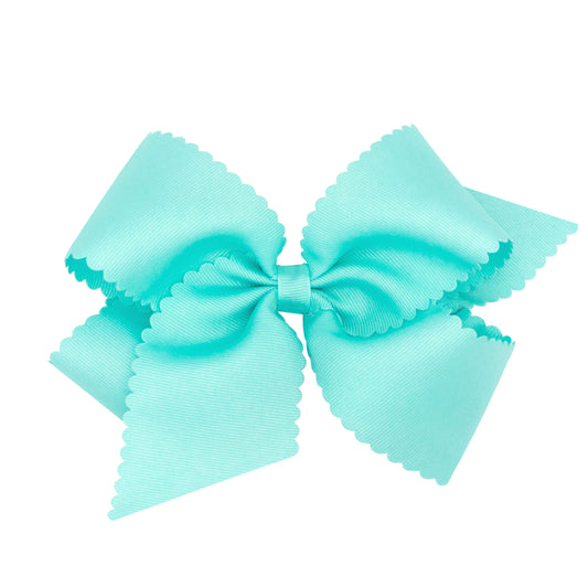 Aqua Grosgrain Scalloped Edge