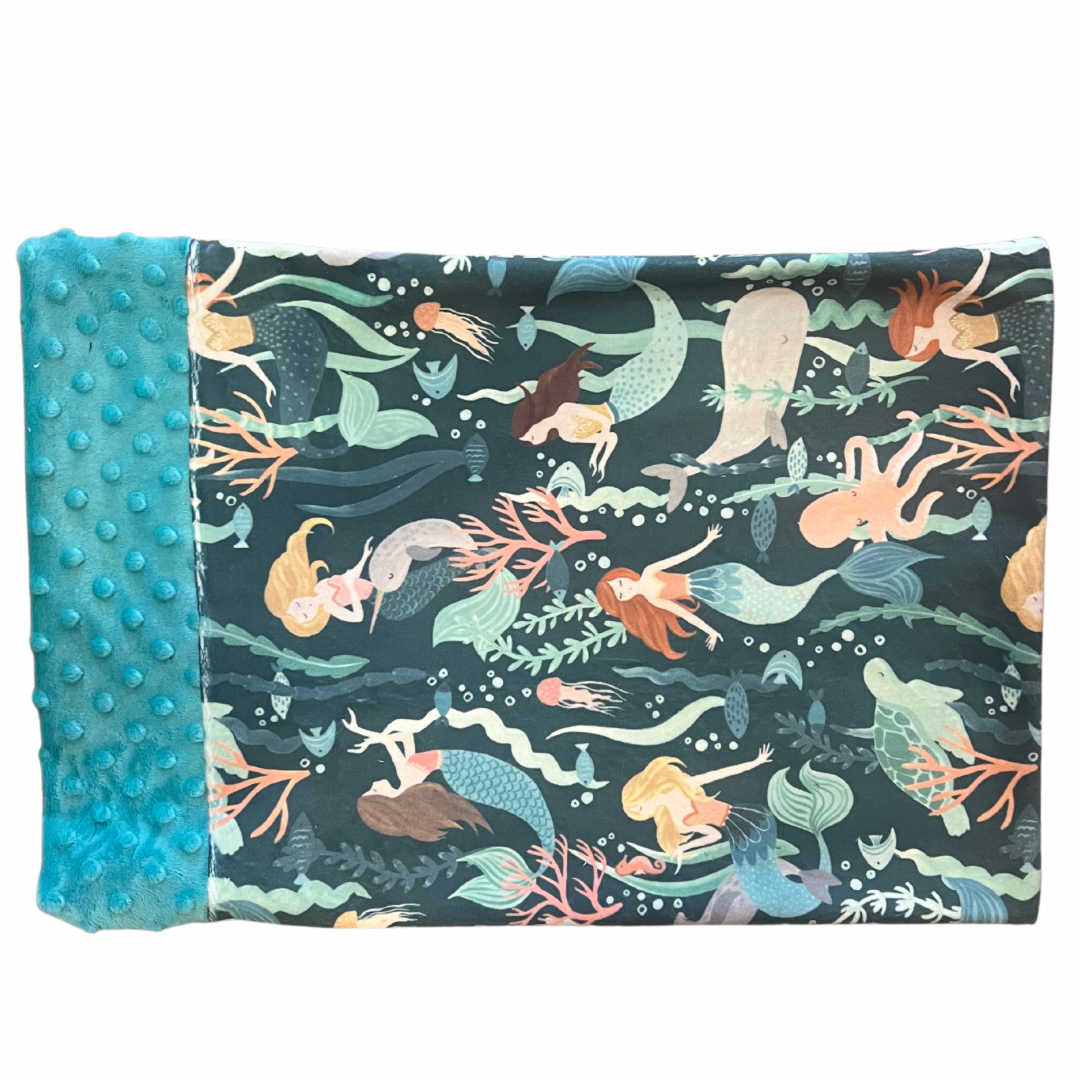 Mermaid Ocean Travel Minky Pillow