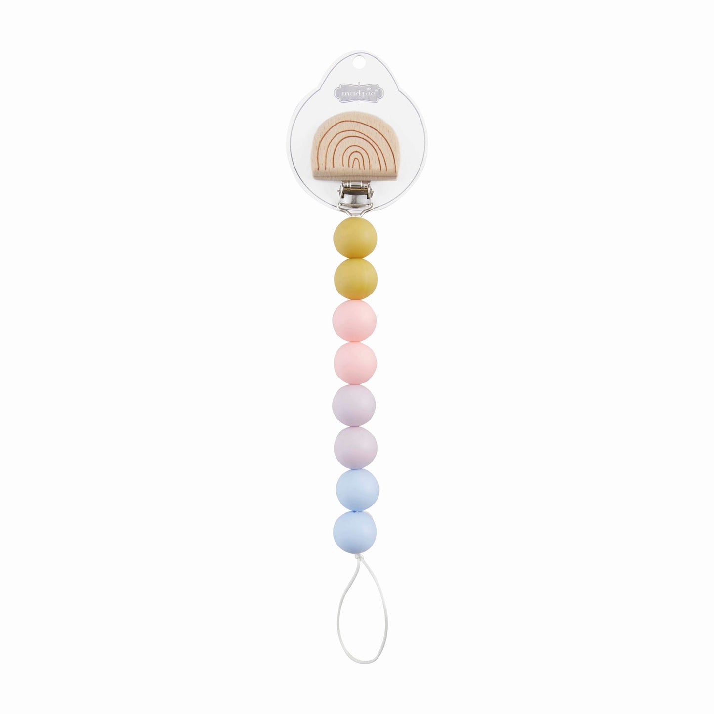 Wood Rainbow Paci Clip